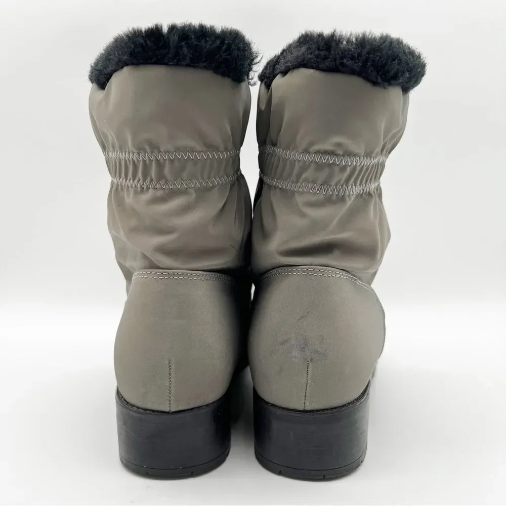 Trotters Brady Gray Weather Resistant Faux Fur Winter Boots Women’s 10